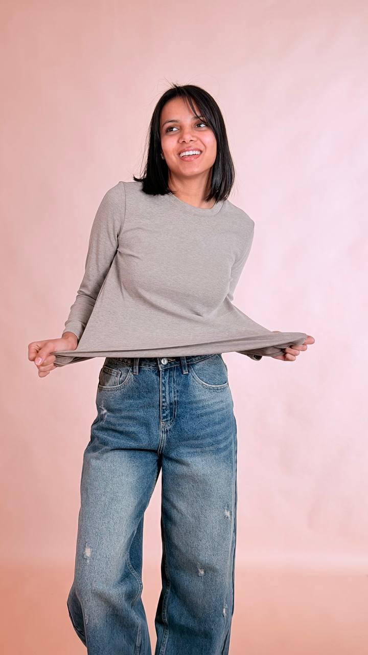 LEVA T-shirt manica lunga AL1362 TAUPE 