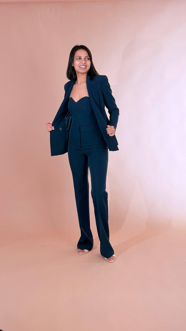 SILENCE Top scollo cuore NP1019KEY NAVY 