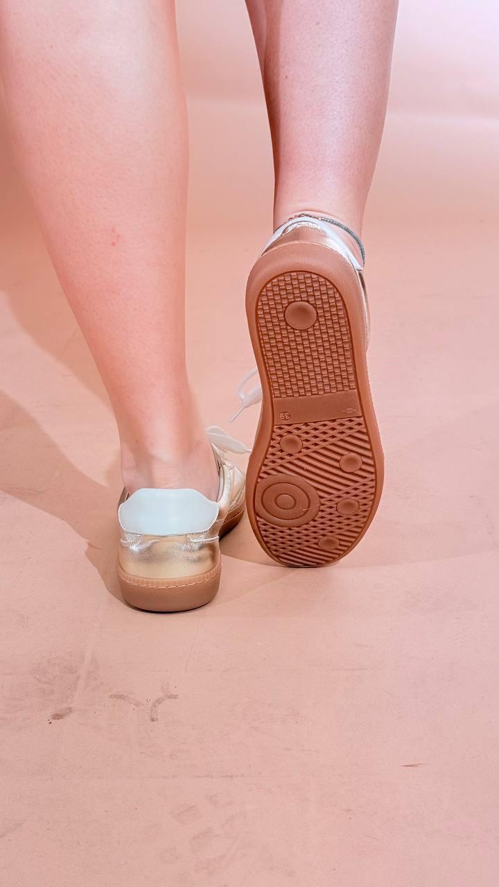 OVYE Sneaker laminata FE4465LAM PLATINO LATTE 