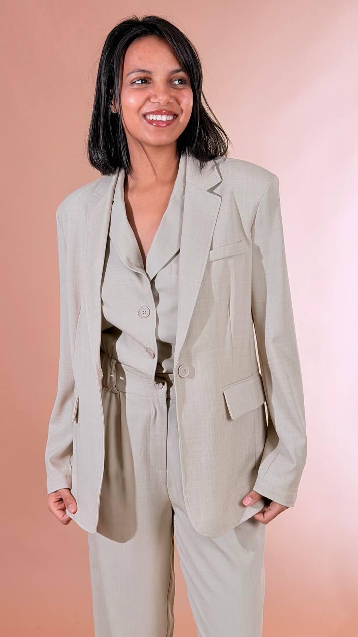 FRACOMINA Blazer oversize FR26SJ3009W76301 BEIGE 