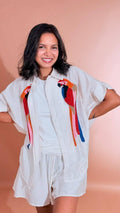 LEVA Camicia ricamo pappagallo ZETA20120  