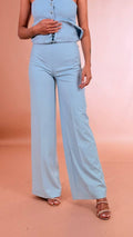 SILENCE Pantalone gessato SLPA019A SKY 