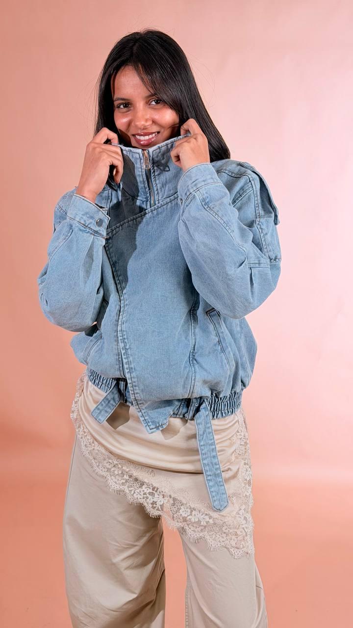 LEVA Bomber denim 98co 2pl G2B-347 DENIM 