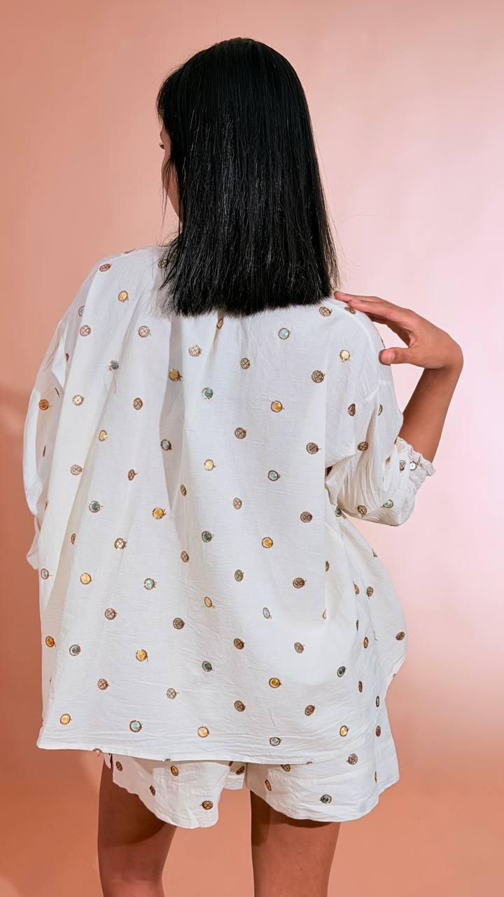 SOUVENIR Camicia specchietti S39M0362 PANNA 