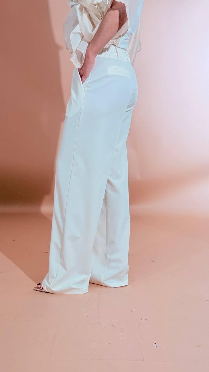 HAVE ONE Pantalone palazzo PVE-Q374 BURRO 