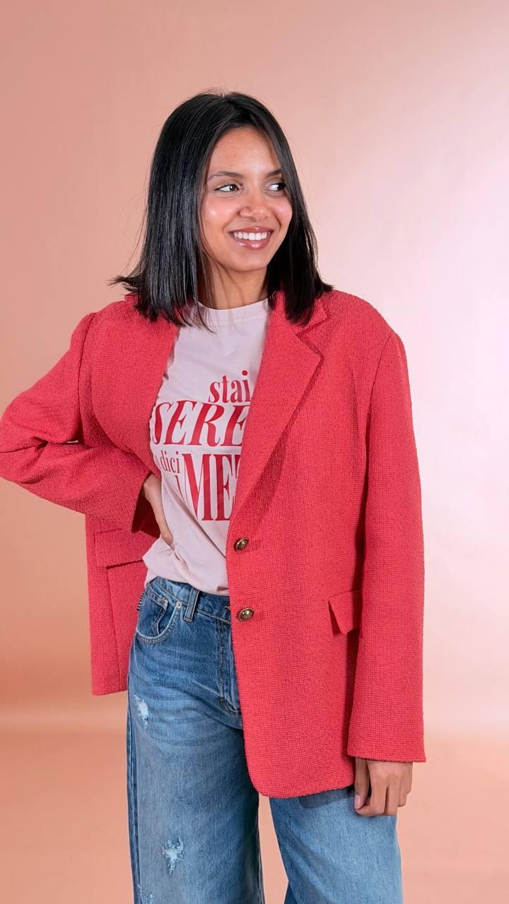 HAVE ONE Blazer over tweed JMN-Q117 CORALLO 