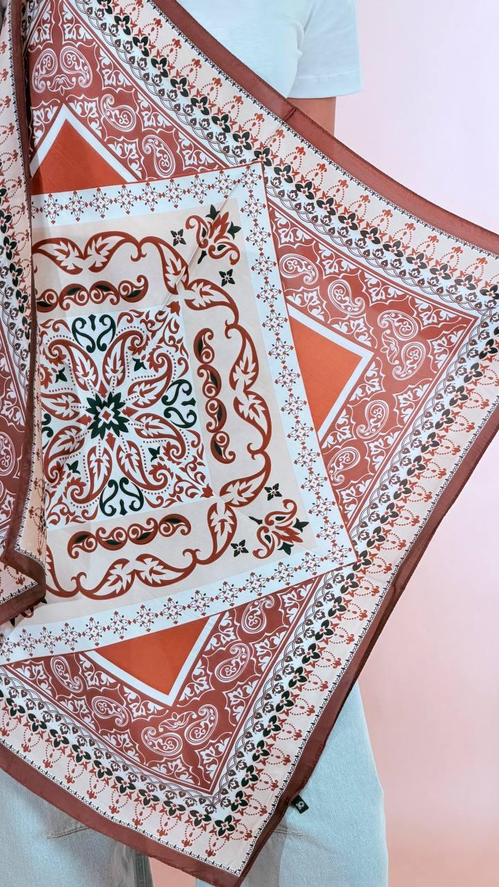 LEVA Foulard geometrico SC45421 CUOIO 