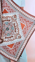 LEVA Foulard geometrico SC45421 CUOIO 