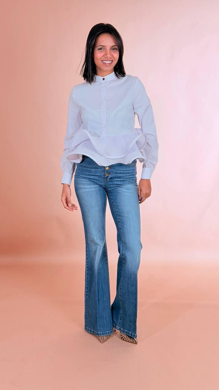 FRACOMINA Camicia rouge crop FR26ST6038W697F9 BIANCO 
