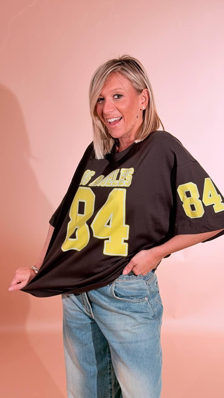 MOTEL T-shirt numero 84 26M4337 CIOCCOLATO 