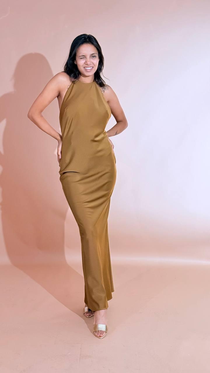 SILENCE Keira dress AB4040 BRONZO 