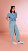 HAVE ONE Jumpsuit denim mezza manica YGZ-Q004 DENIM 