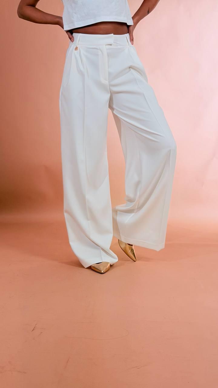 FRACOMINA Pantalone palazzo FR26SV3001W42901 BIANCO 