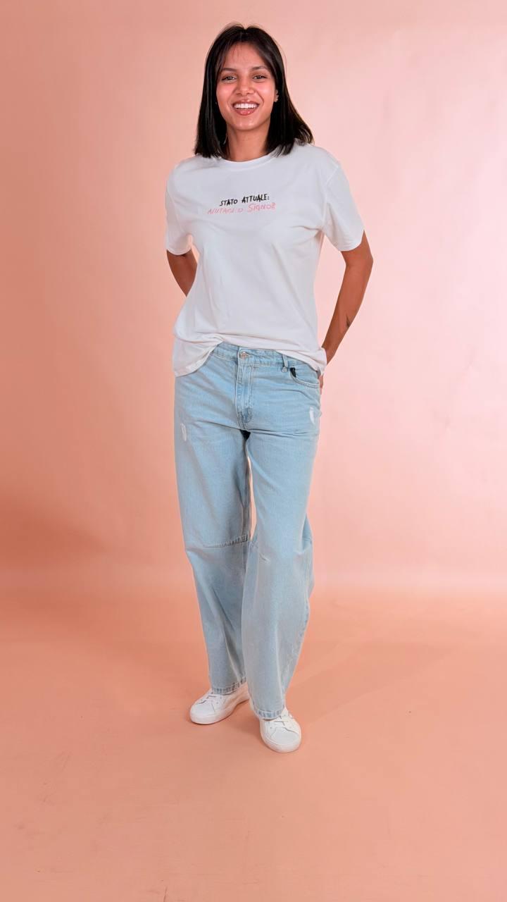 LEVA T-shirt stato attuale aiutaci o signor 25514 BIANCO 