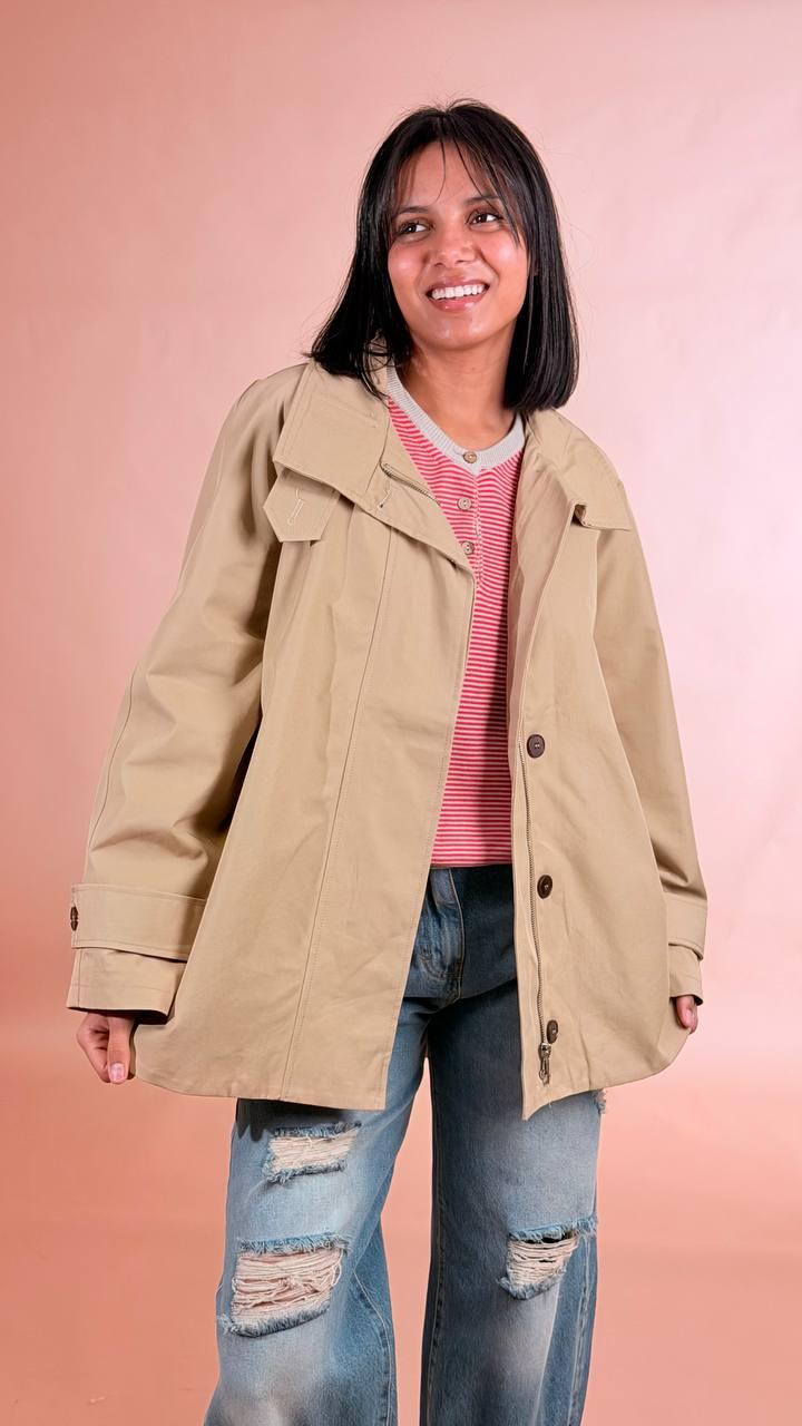 LEVA Trench corto over B651 BEIGE 