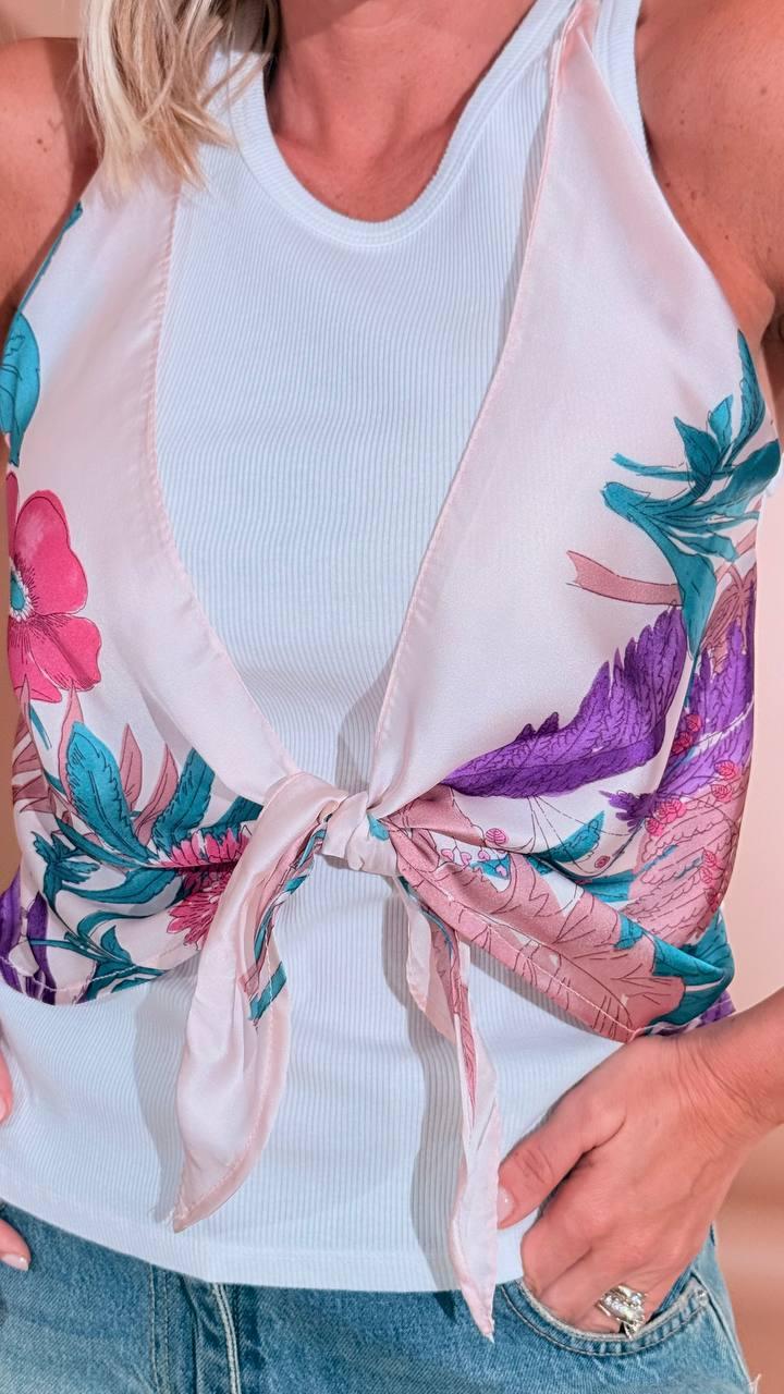 KONTATTO canotta foulard YM3038N ROSA 
