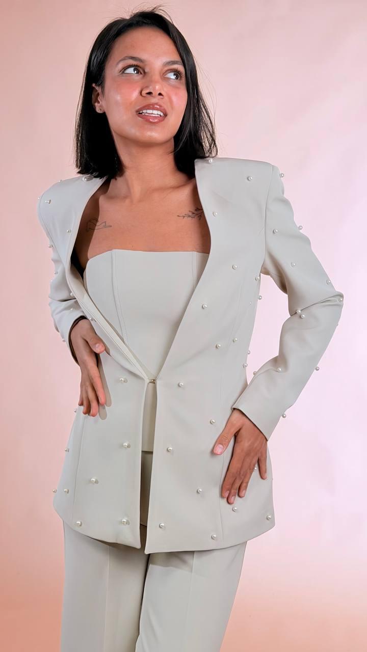 SILENCE Blazer perle GI5354APP GREIGE 
