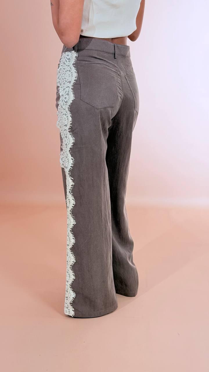 TENSIONE IN Pantalone pizzo PX1296 CIOCCOLATO 