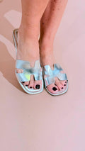 DIVINE FOLLIE Ciabatta Capri ES39/E080 ARGENTO 