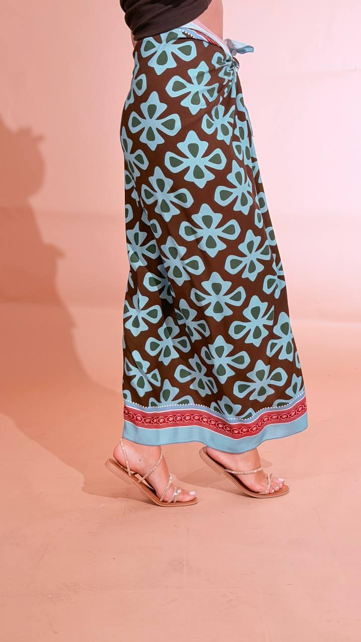HAVE ONE "jungle" gonna pareo lunga GVS-Q210 AZZURRO 