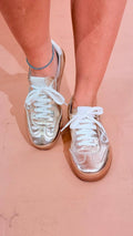 OVYE Sneaker laminata FE4465LAM PLATINO LATTE 