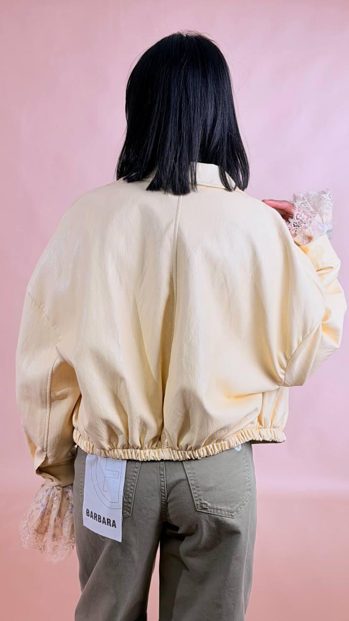 HAVE ONE Bomber ecopelle JJK-Q037 GIALLO 
