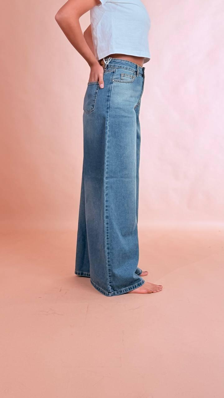 GODSAVEDENIM Pantagonna gamba ampia GEMMA DENIM 