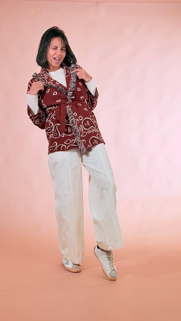 KONTATTO Cardigan bandana 3M1589C SANGRIA 