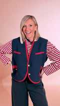 TENSIONE IN Gilet bicolore 38907 BLU/ROSSO 