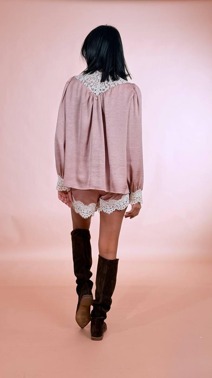 SOUVENIR Blusa pizzo 100pl S39M1219 ROSA 