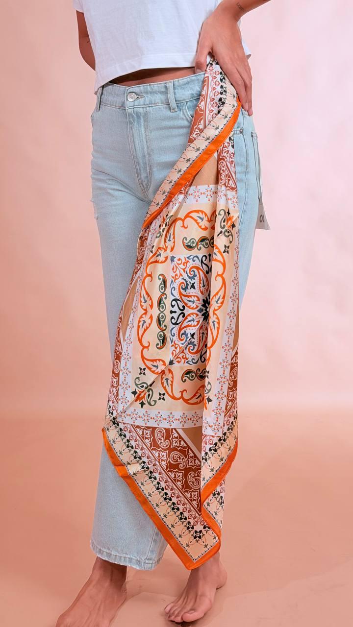 LEVA Foulard fantasia SC004 ARANCIO 