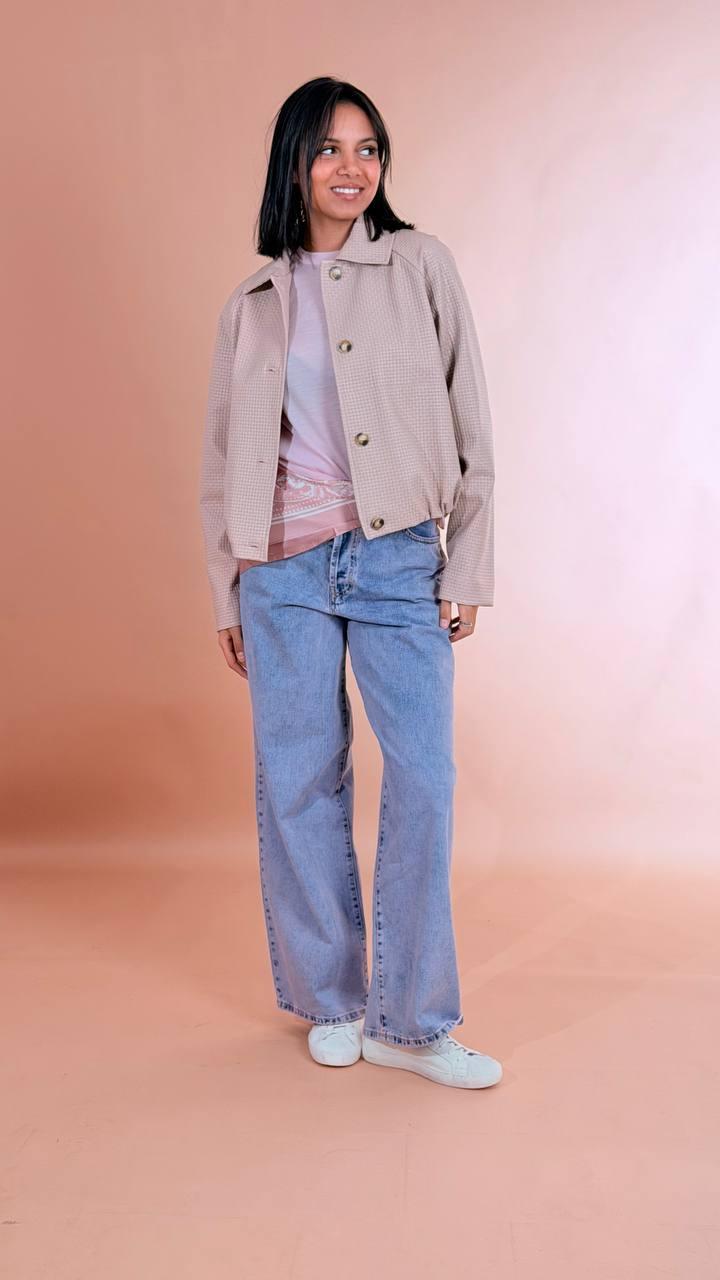 HAVE ONE Bomber intrecciato eco pelle KNO-Q056 ROSA 