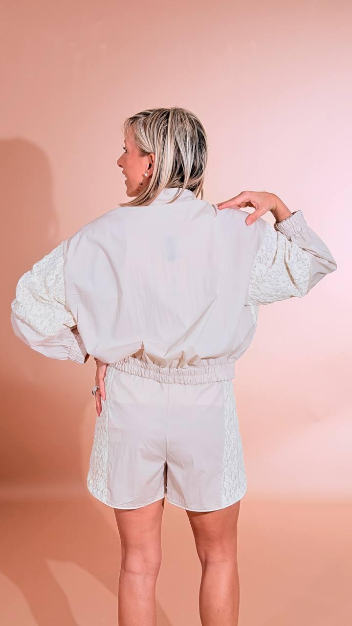 HAVE ONE Bomber pizzo KMA-Q084 SABBIA 