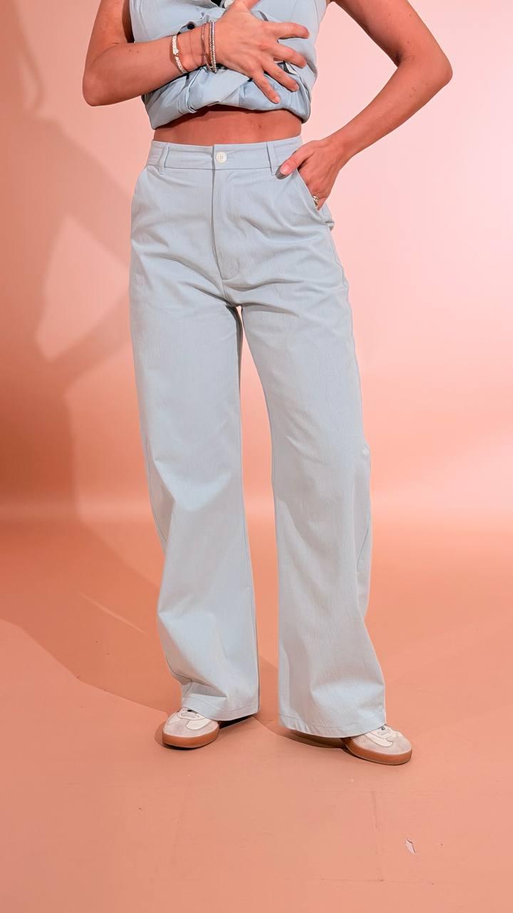 ELLEH Pantalone palazzo SS260146 CELESTE 