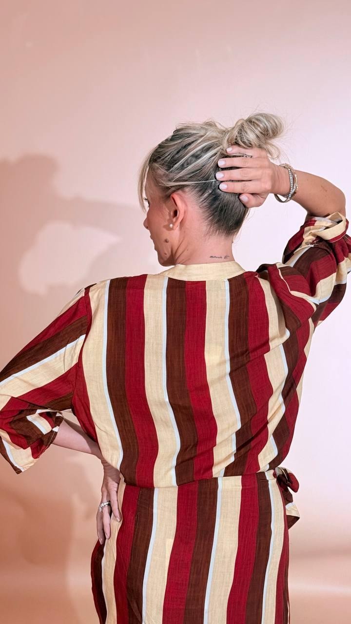 HAVE ONE Camicia coreana rigata CMA-Q412 MULTICOLOR 
