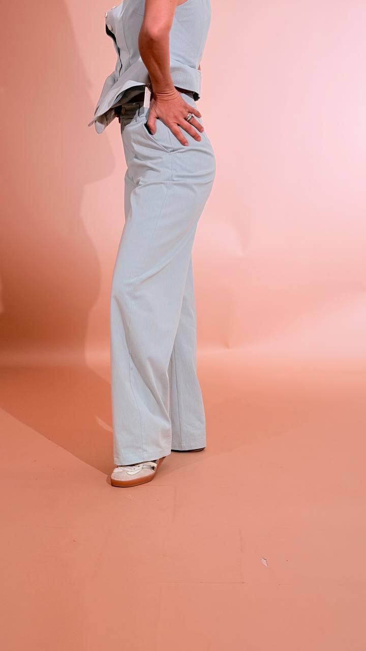 ELLEH Pantalone palazzo SS260146 CELESTE 
