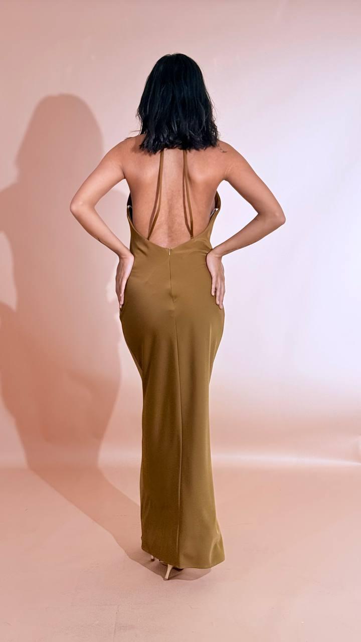 SILENCE Keira dress AB4040 BRONZO 