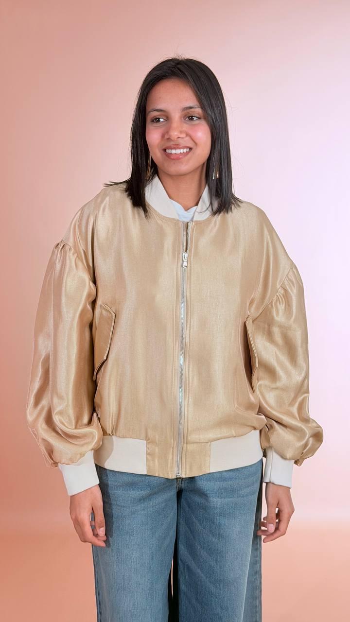 HAVE ONE Bomber laminato KVS-Q025 ORO 