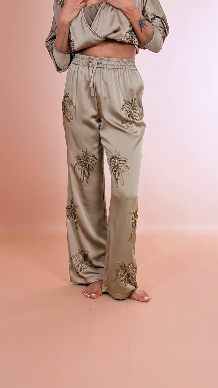 H2O Pantalone raso pietre PASITRA OLIO 