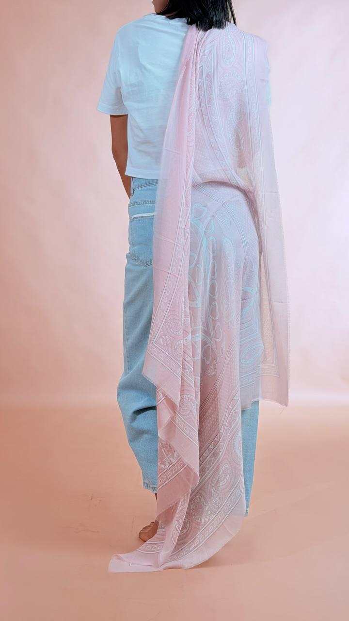 LEVA pashmina stampa S-80887 ROSA 