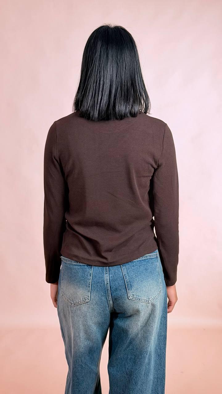 LEVA T-shirt manica lunga AL1362 MORO 