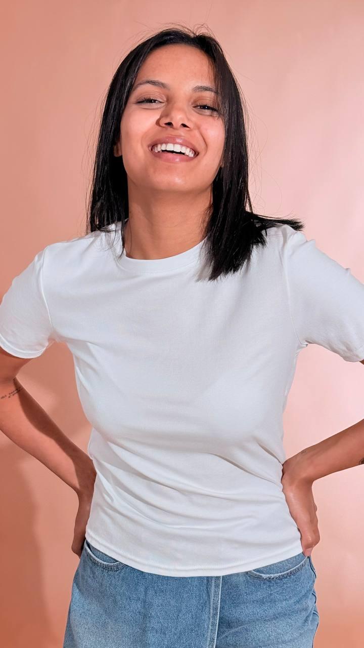 LEVA T-shirt stretch AL1440 BIANCO 