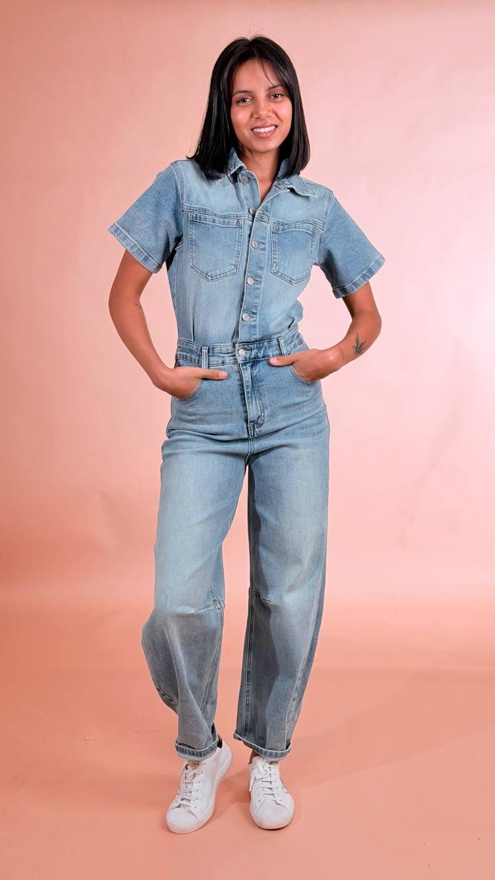 LEVA Tuta intera denim M7JF398 DENIM 