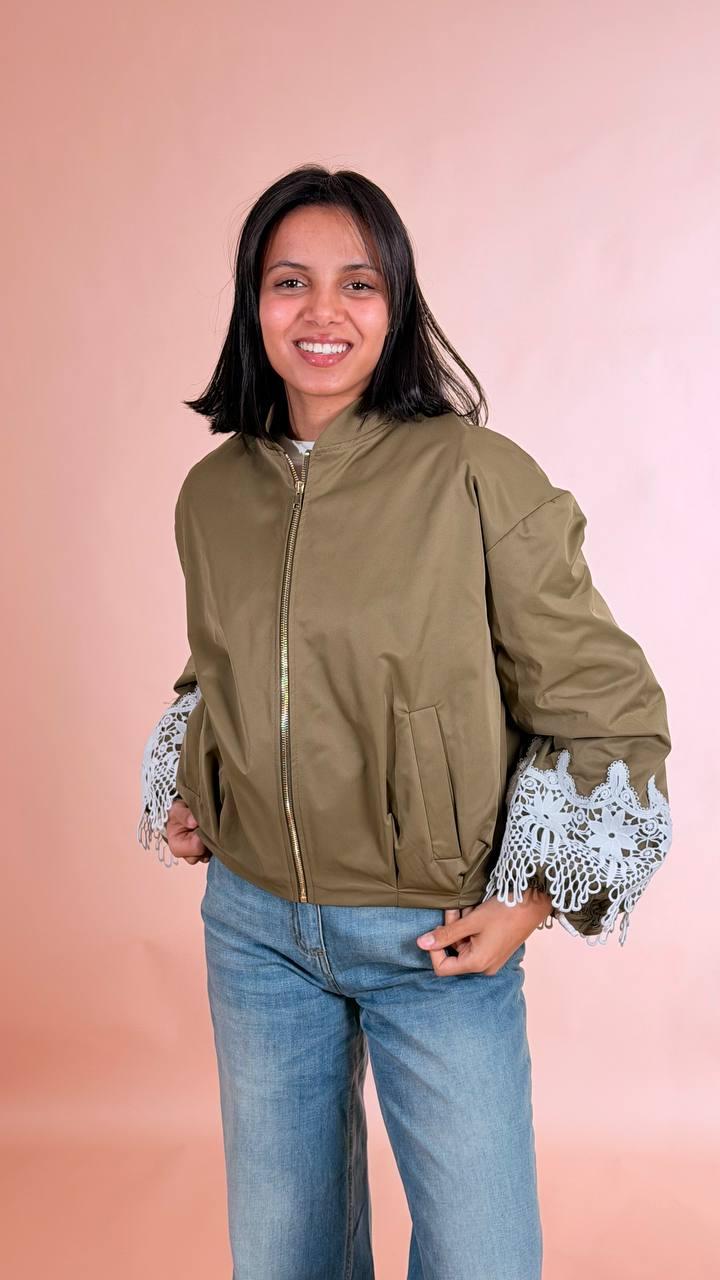 LEVA Bomber pizzo 100vi 100pl G03359 VERDE 