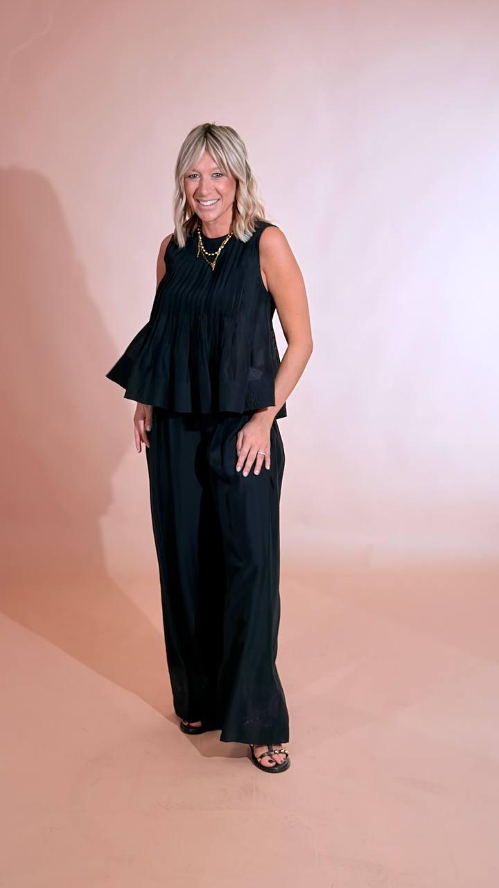 ELLEH Top pieghe SS260268 NERO 