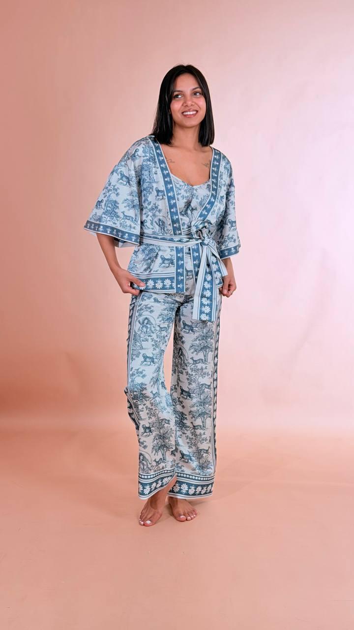 FRACOMINA Pantalone fantasia FS26SV3015W459K5 BLU 