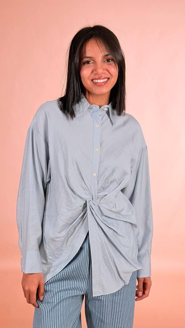 ELLEH Camicia nodo SS260055 CELESTE 