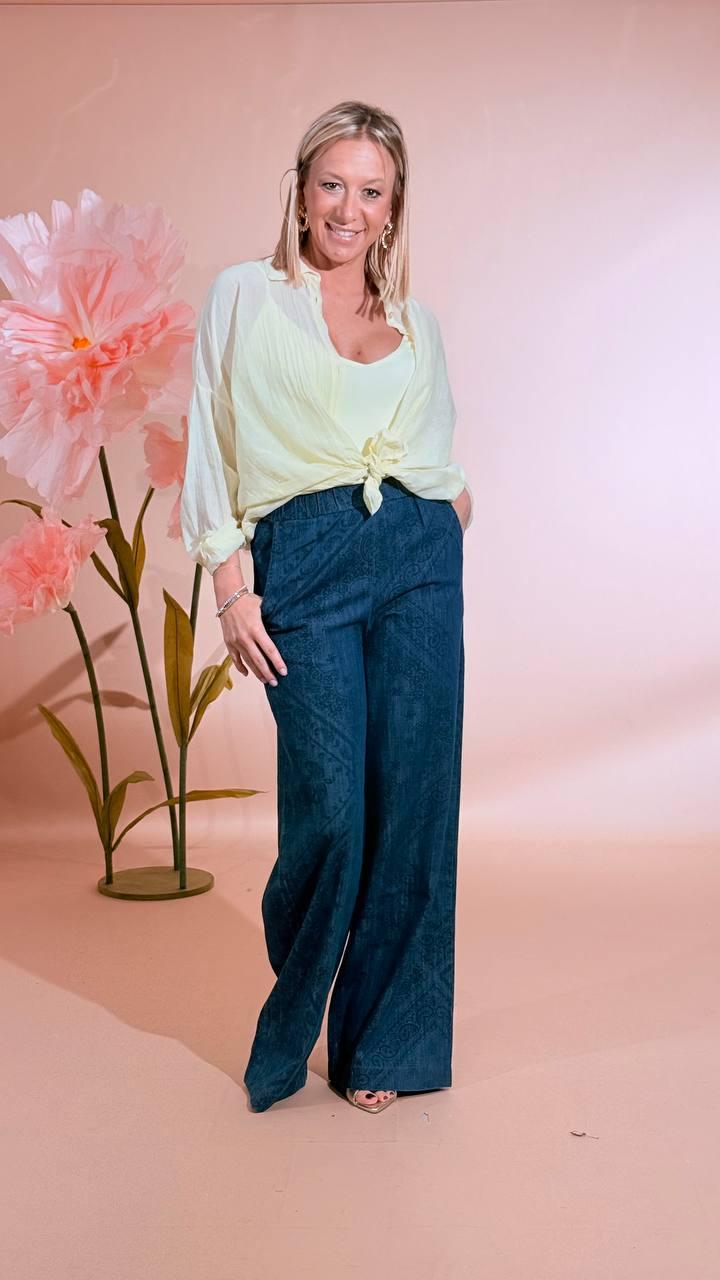 KONTATTO Pantalone bandana TT4009C DENIM 