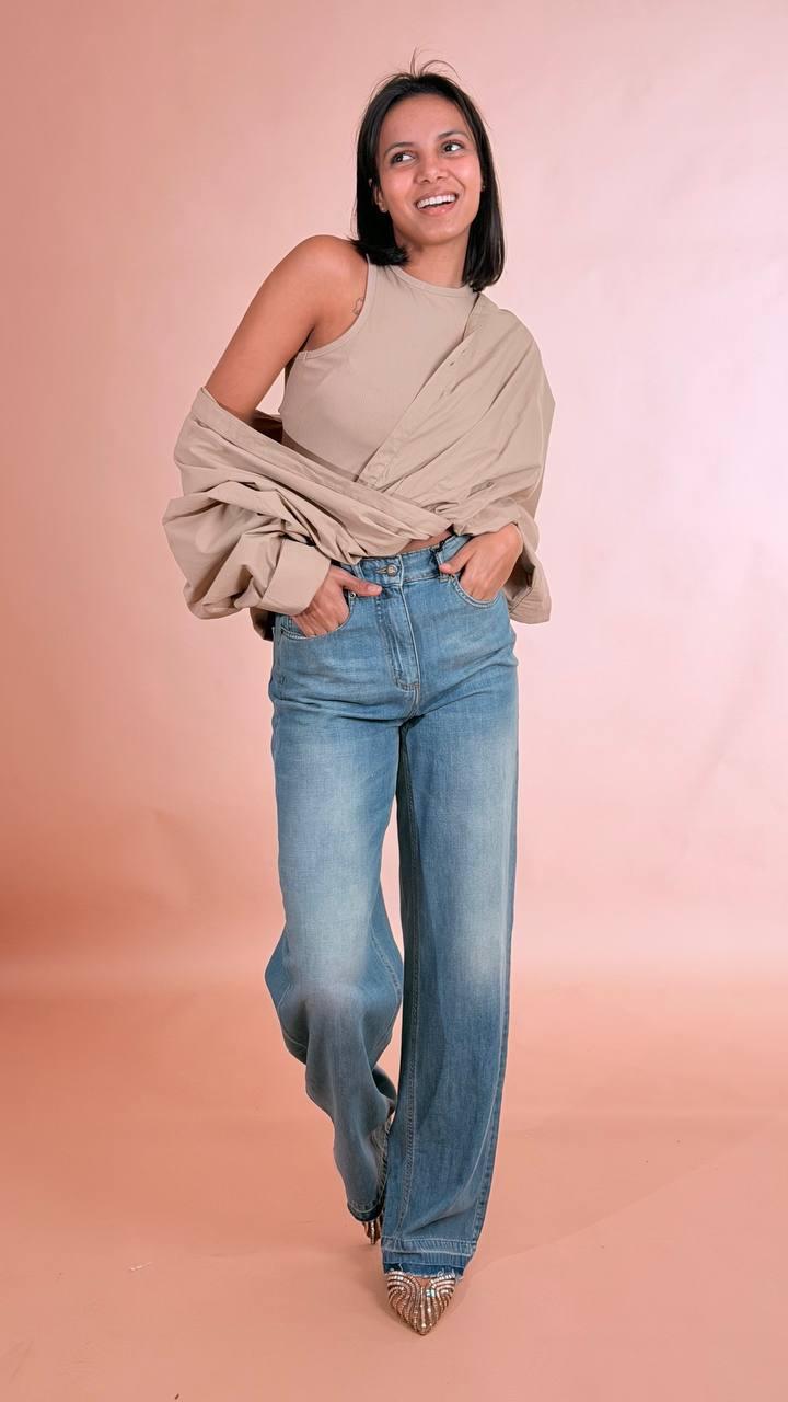 LEVA Camicia palloncino CHF8683 BEIGE 