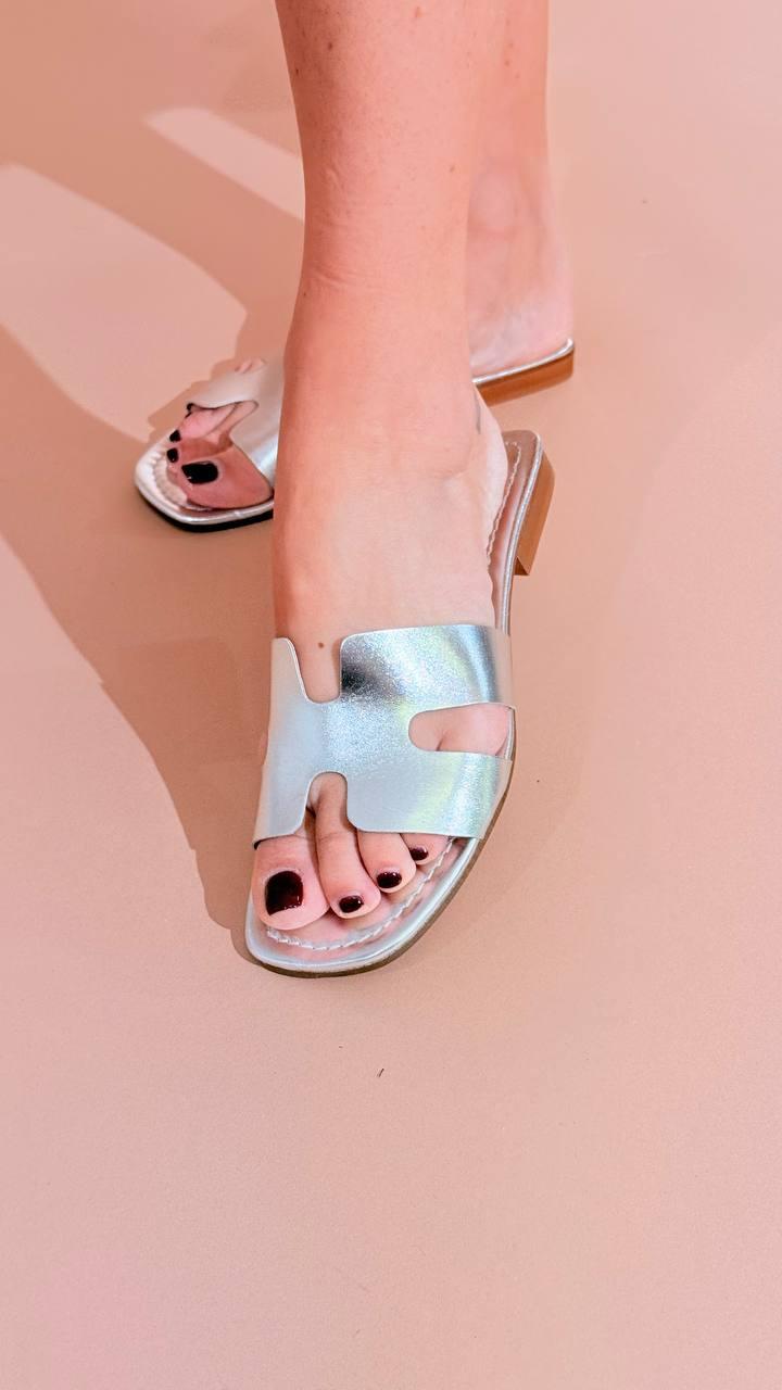 DIVINE FOLLIE Ciabatta Capri ES39/E080 ARGENTO 